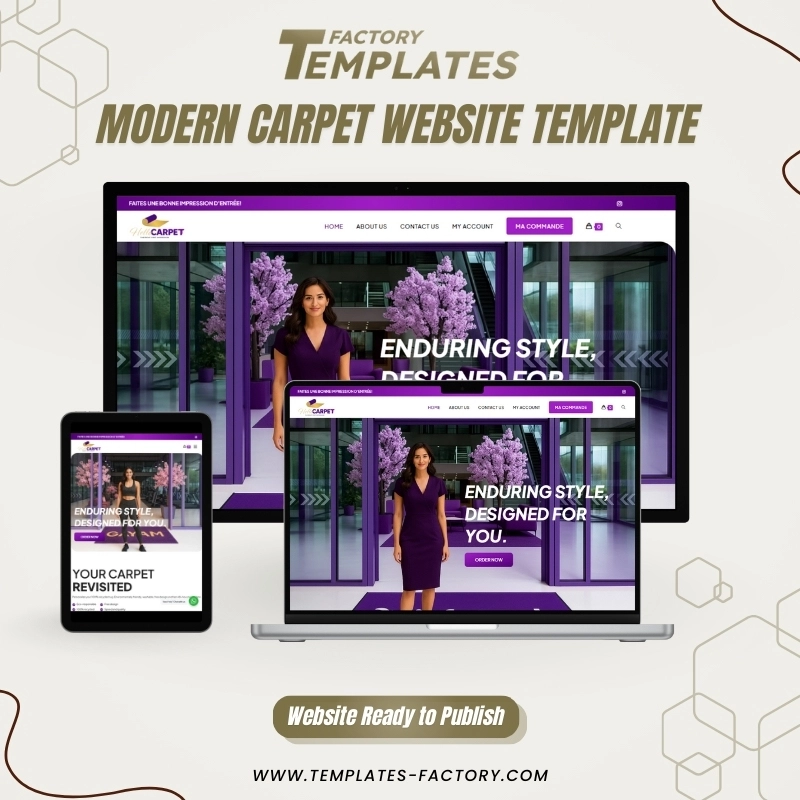 Modern Carpet Website Template – Single Product Store Website