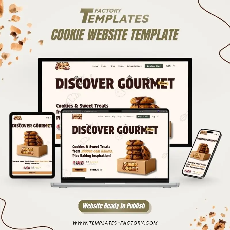 Sugar Cookie Website Template – Ready-to-Launch Online Bakery Store